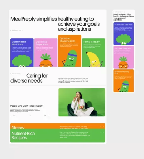 Meal Preply mobile view