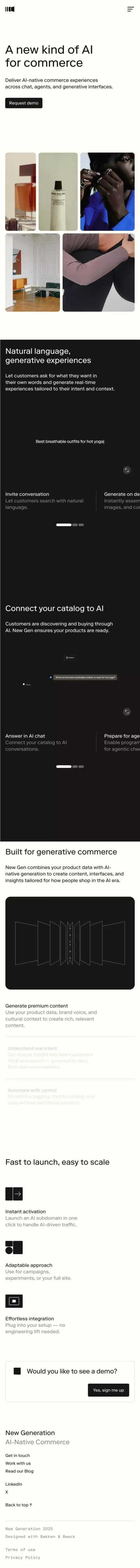 New Generation mobile view