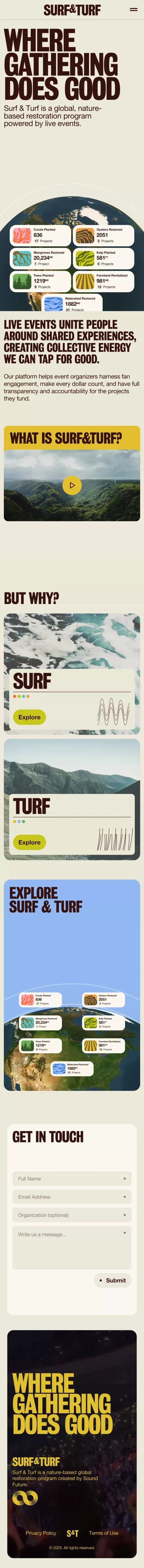 Surf & Turf mobile view