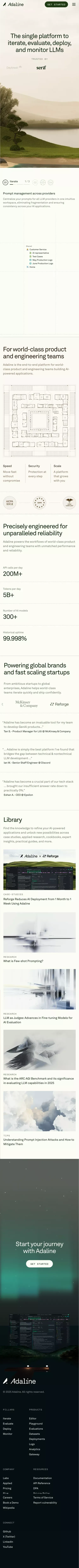 Adaline mobile view