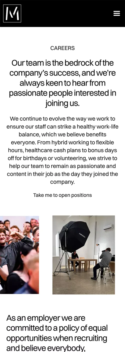 Careers mobile view