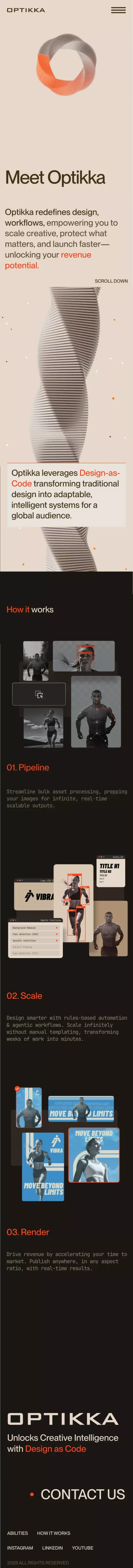 Optikka mobile view
