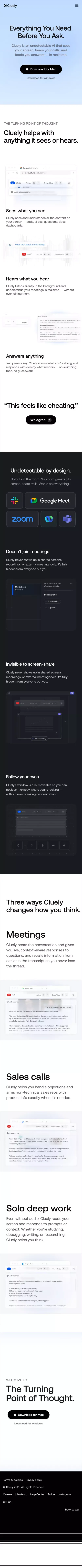 Cluely mobile view