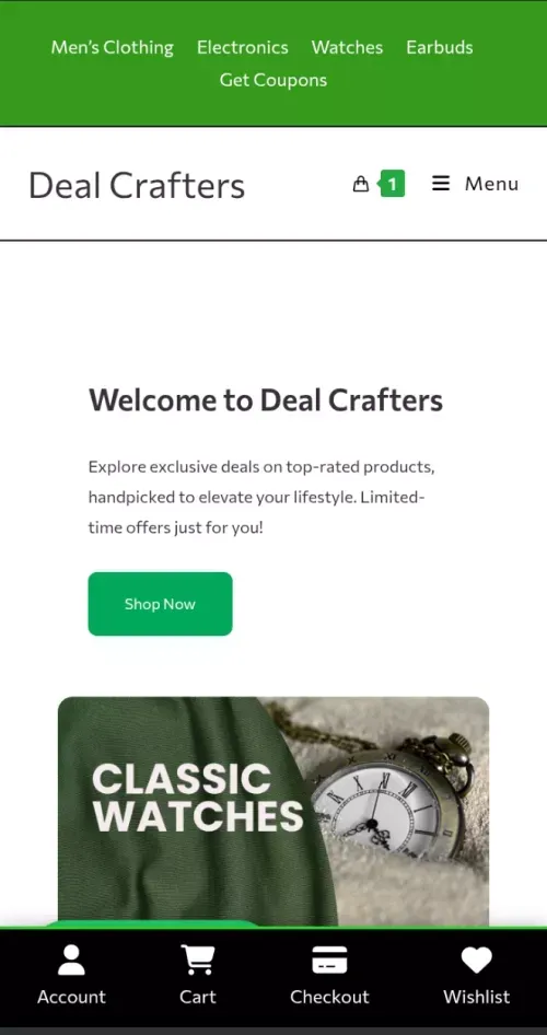Home - Deal Crafters mobile view
