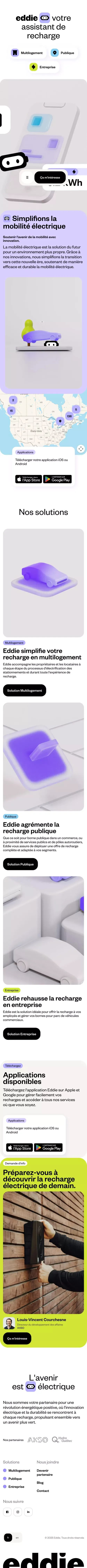 Accueil - Eddie mobile view