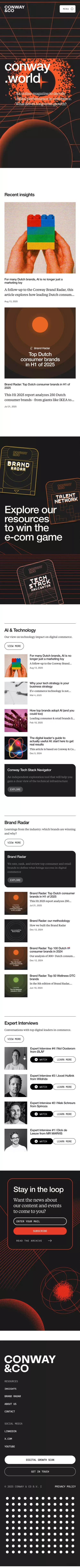 Conway World I An online magazine for digital leaders in e-commerce mobile view