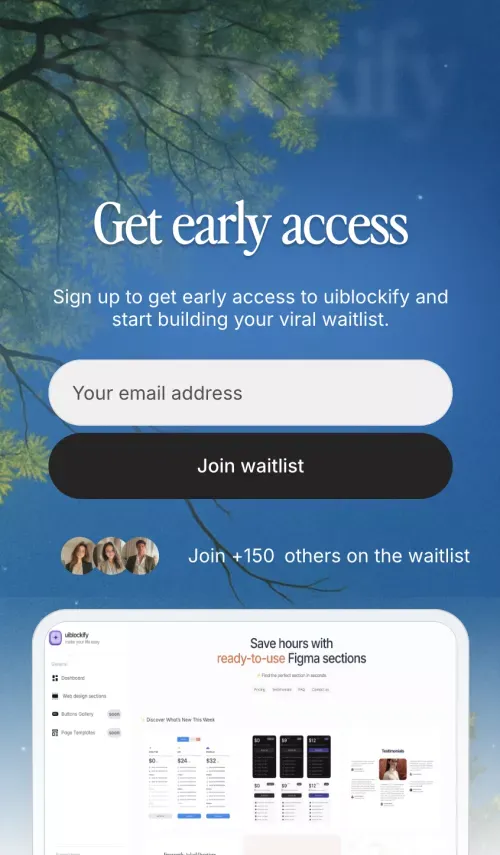 uiblockify - ready to use figma section mobile view