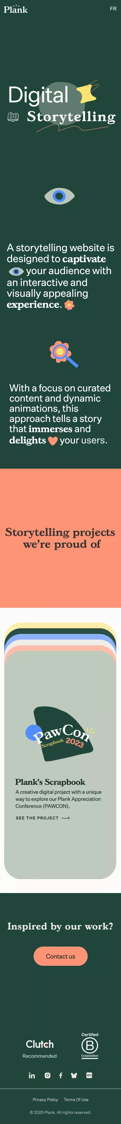 Digital Storytelling mobile view