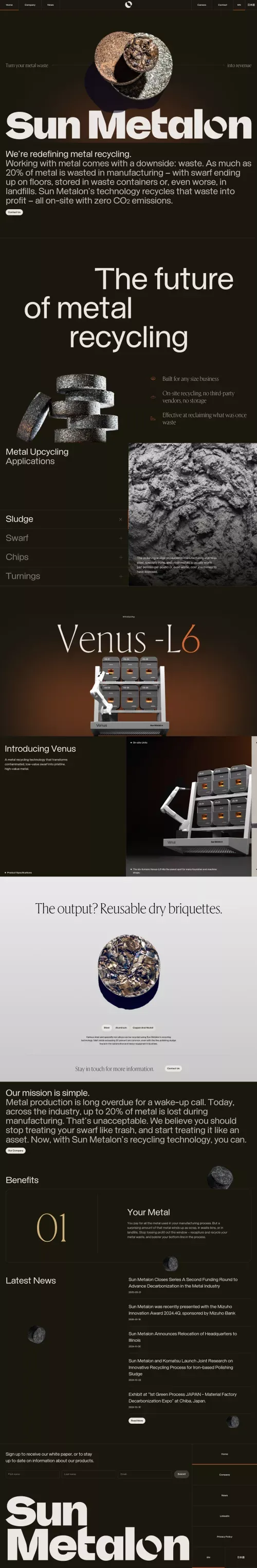 Turn your metal waste into revenue – Sun Metalon mobile view