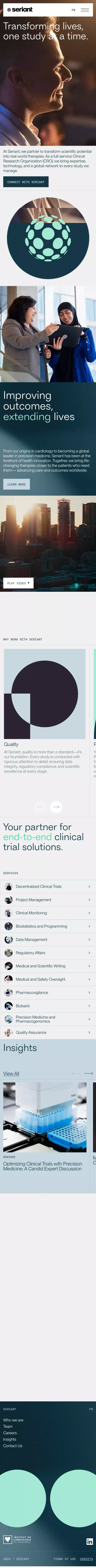 Seriant | Advancing Cutting-Edge Science for Real-World Therapies | Seriant mobile view