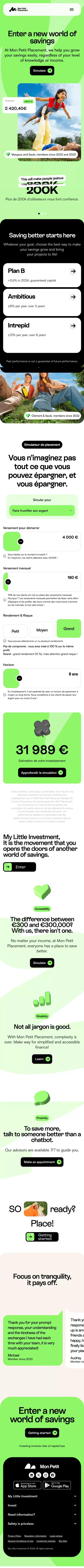 Entrez dans un nouveau monde de l’épargne ! | Mon Petit Placement mobile view