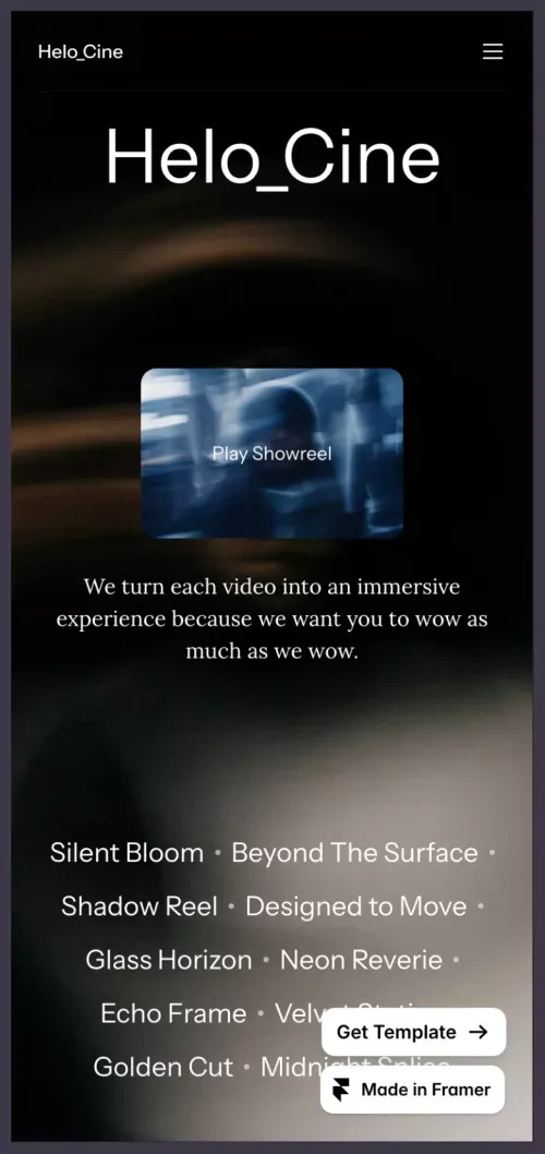 HeloCine mobile view