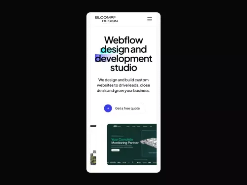 Bloomr Design® – Webflow Design & Development Studio mobile view