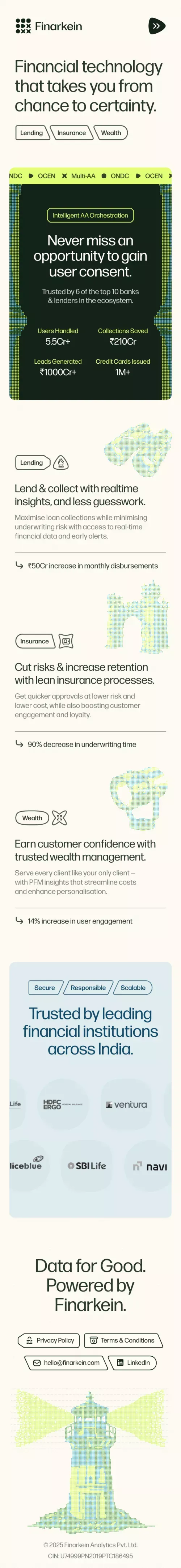 Finarkein | Market Leading TSP for AA Solutions mobile view