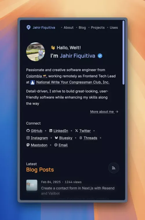 Jahir Fiquitiva – Software Engineer mobile view