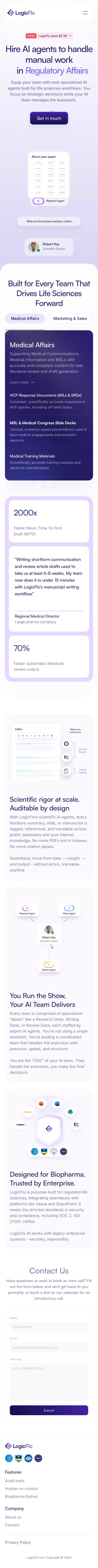 LogicFlo AI mobile view