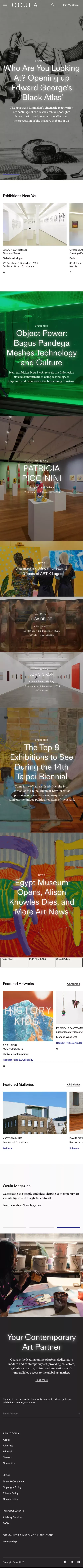 Ocula | Discover the Best of Contemporary Art Now mobile view