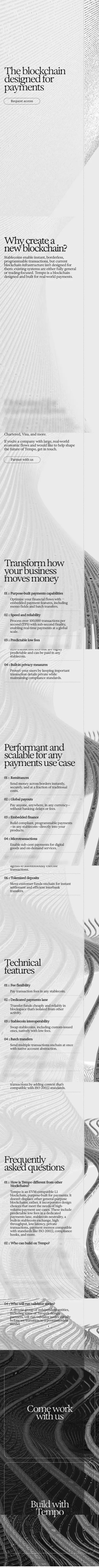 Tempo: The Blockchain Designed for Payments mobile view