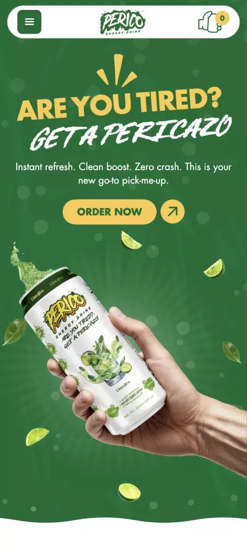 Clean Energy Drinks with Organic Caffeine | Perico Official mobile view