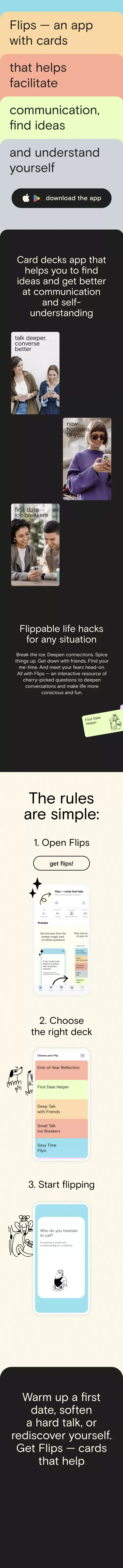 Flips mobile view
