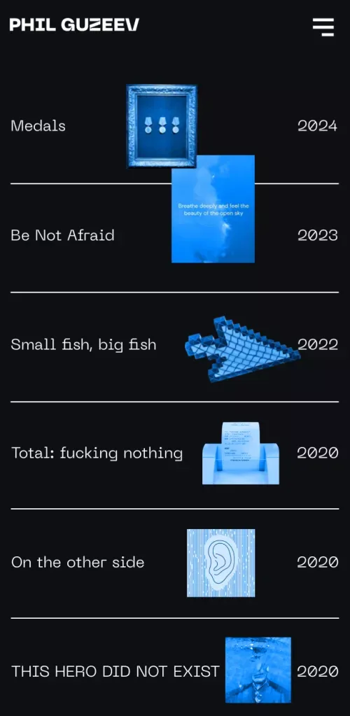 PHIL GUZEEV mobile view