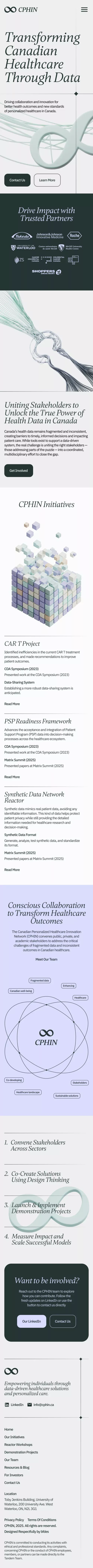 CPHIN — Transforming Canadian Healthcare Through Data for Personalized Care mobile view
