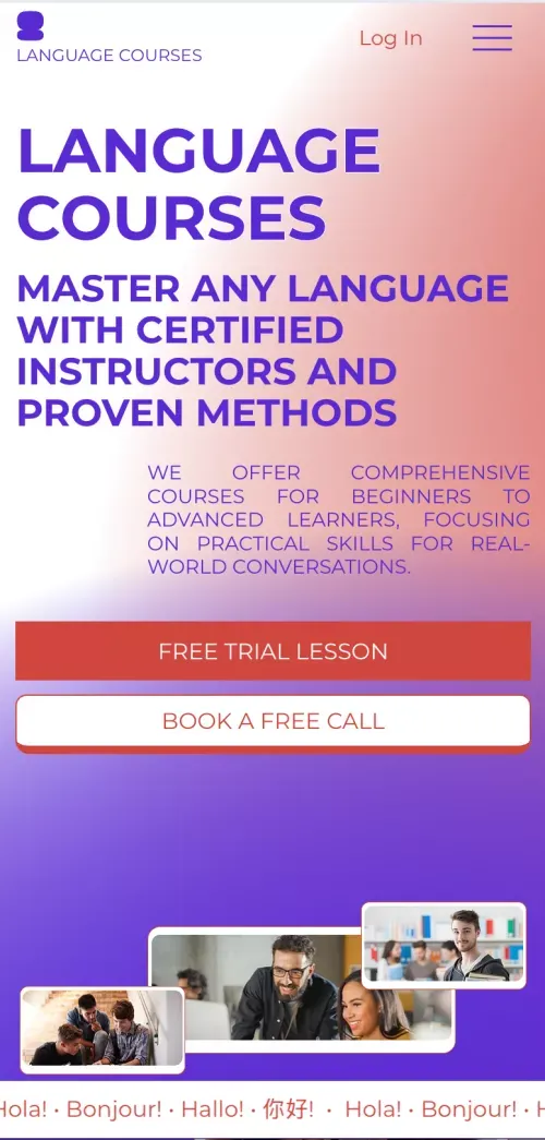 Language Courses | Wix Marketplace | Wix Studio mobile view