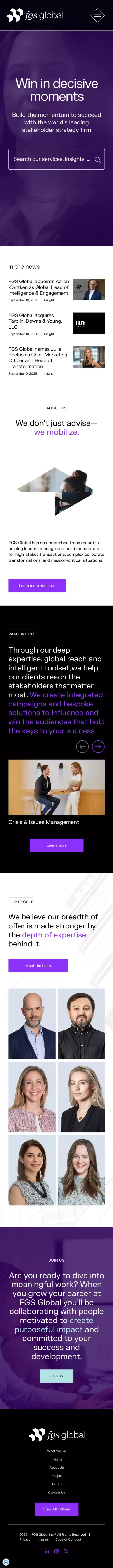 FGS Global - the world’s leading stakeholder strategy firm mobile view