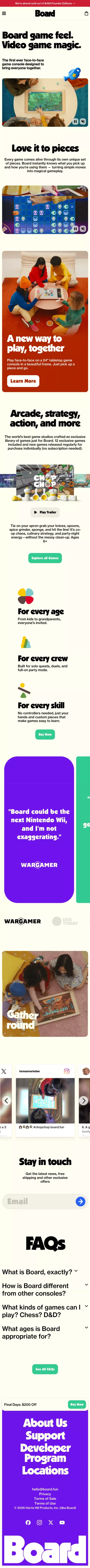 Board mobile view