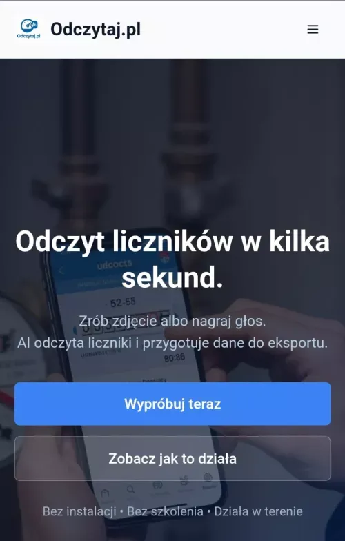 Odczytaj.pl - Odczyt liczników z AI mobile view