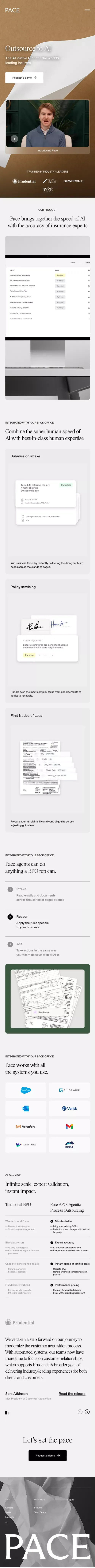 Pace | Outsource to AI mobile view
