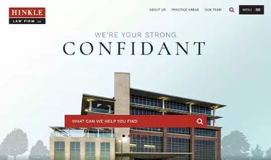 Hinkle Law Firm: Business and Real Estate Litigation Attorneys - Landing design
