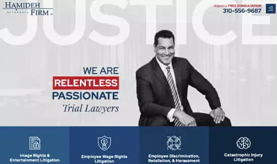 California Trial Lawyers - Entertainment, Business, Labor & Employment, and Class Action Attorneys - Landing design
