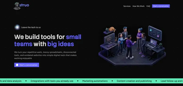 Struo — Custom Tools, Websites, and AI Automation for Small Businesses