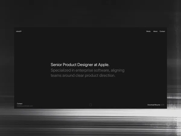 Obsid - Framer Creative Portfolio Template by Raffaele Parlato