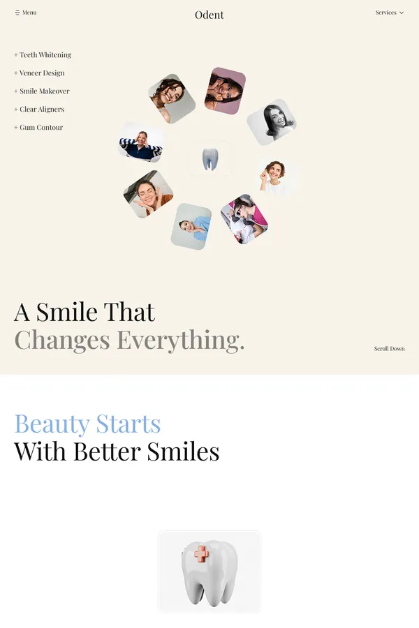 Odent â Premium Cosmetic Dental Framer Template