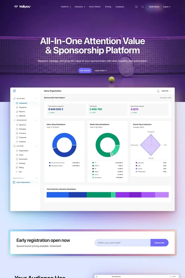 Valiyou - Attention Value & Sponsorship Platform