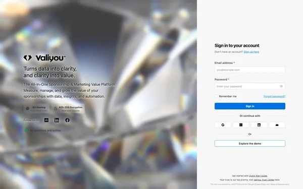 Valiyou - All-In-One Sponsorship & Marketing Value Platform