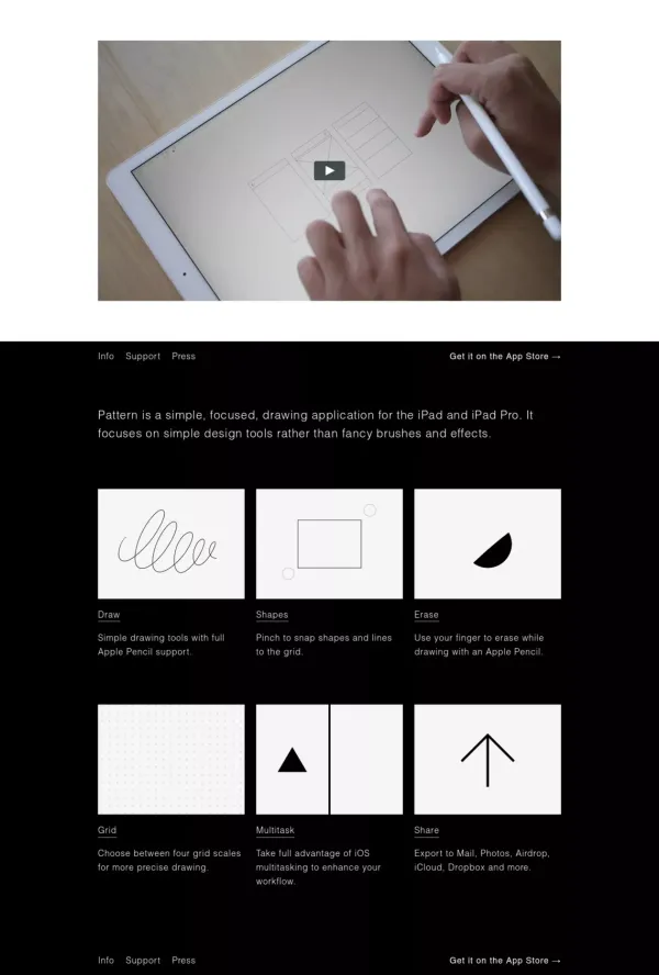 Pattern - Landing design inspiration