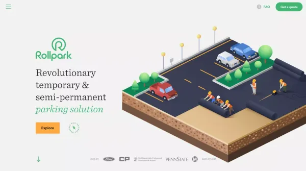 RollPark: The Green Alternative to Asphalt and Concrete - Landing design inspiration