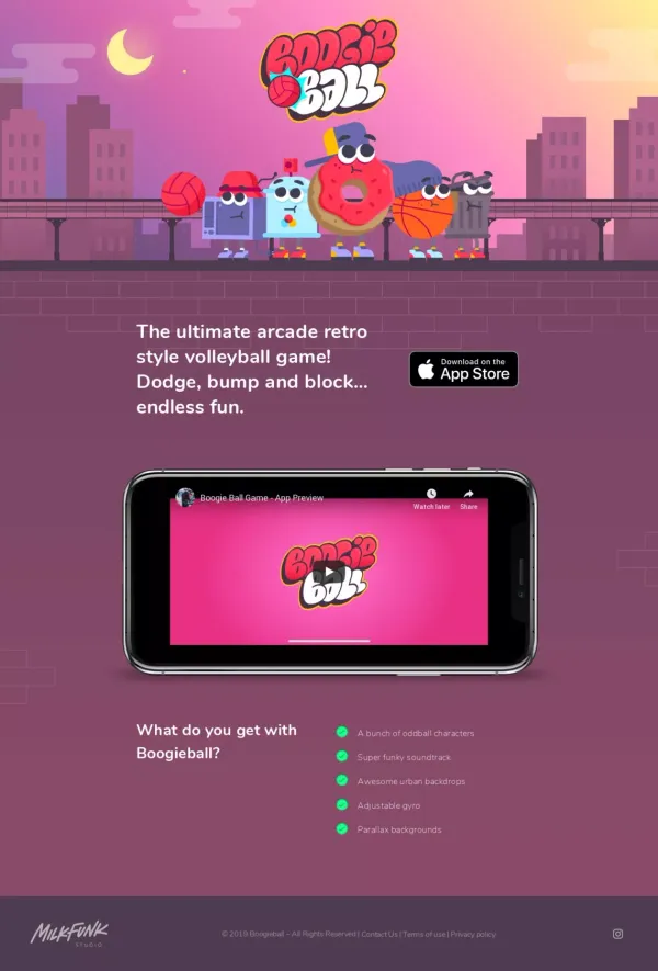 BoogieBall - website design inspiration