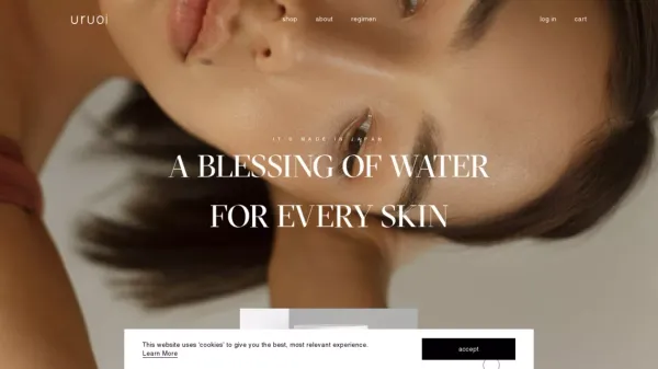 uruoi | Japanese skincare since 1989 - website design inspiration