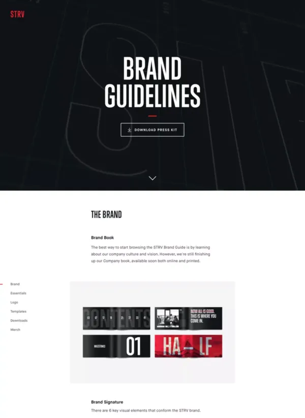 STRV Brand Guidelines - website design inspiration