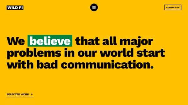 WILD FI - website design inspiration