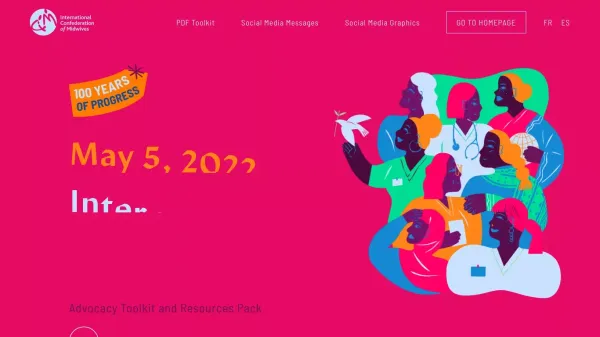 International Day of the Midwives - website design inspiration