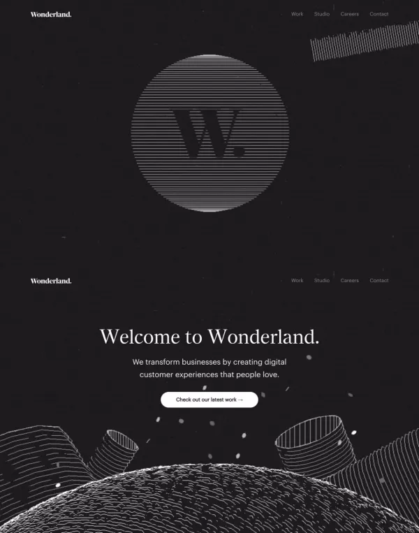 Wonderland. - UX Design Studio. - Portfolio design inspiration