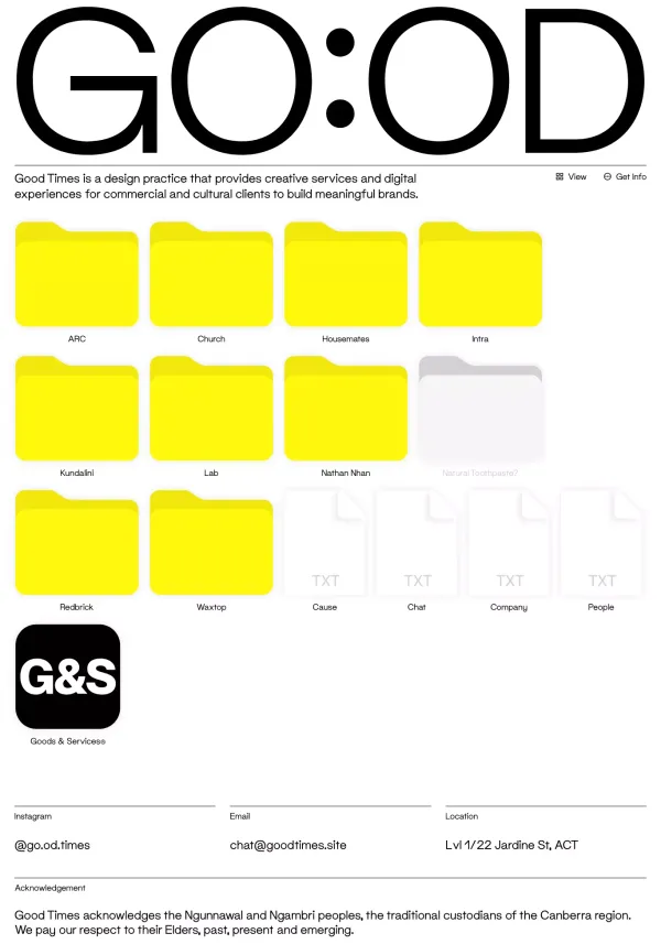 Good Times - Good Times - Portfolio design inspiration