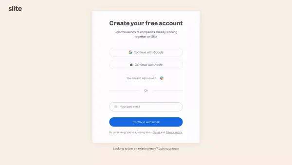 Slite - Sign Up design inspiration