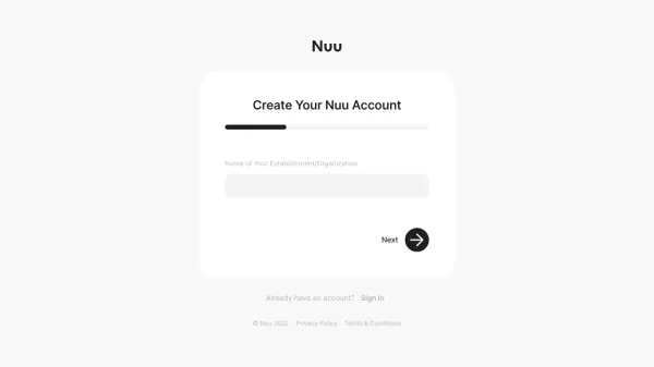 Nuu Editor · Get Started - Sign Up design inspiration