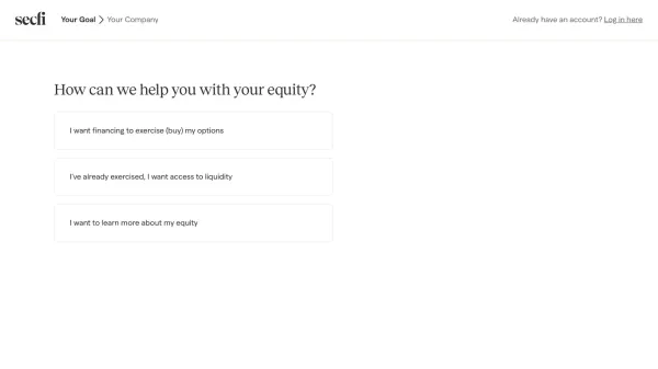 Secfi - Sign Up design inspiration
